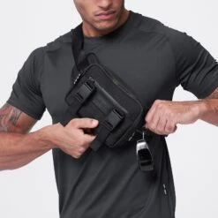 0197. Waterproof Cordura® Small Crossbody Bag - Black/Black -Fashion Shop 0197 Black Black 4