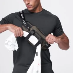 0197. Small Crossbody Bag - Deep Taupe -Fashion Shop 0197 Shirt Taupe