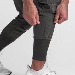 0437. Tetra-Lite® Cargo High Rib Jogger - Space Grey -Fashion Shop 0437Jogger Grey Rib