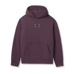 0648. Tech-Terry™ Hoodie - Deep Purple "Space Bracket"