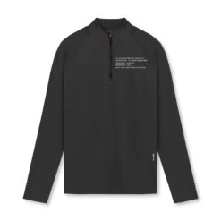 0725. Core Fitted Quarter Zip - Black