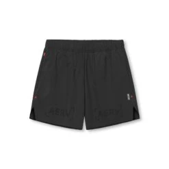 0737. Ripstop 6" Perforated Short - Black