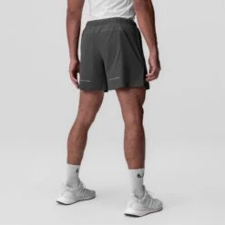 0737. Ripstop 6" Perforated Short - Space Grey -Fashion Shop 0737 SpaceGrey RipstopPerforatedShorts 1