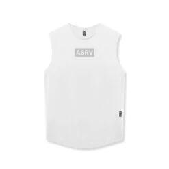 0757. AeroSilver® Cutoff Tank - White "Box Logo"