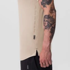 0767. Supima® Established Tee - Beige -Fashion Shop 0767 Beige EstablishedTee0767 Beige EstablishedTee 3