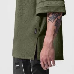 0772. SilverPlus™ Mesh Oversized Jersey - Olive -Fashion Shop 0772 Olive Jersey 4