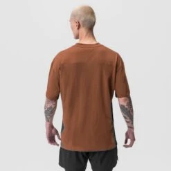 0779. Supima® Mesh Panel Oversized Tee - Rust 8 0779. Supima® Mesh Panel Oversized Tee - Rust -Fashion Shop 0779 Rust New0779 BEIGE MeshTee 2
