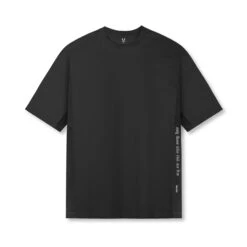 0779. Supima® Mesh Panel Oversized Tee - Dusk Black