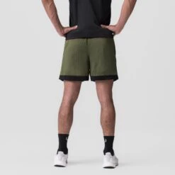0795. SilverPlus™ Mesh Reversible Short - Olive/Black -Fashion Shop 0779 Olive MeshShort 1