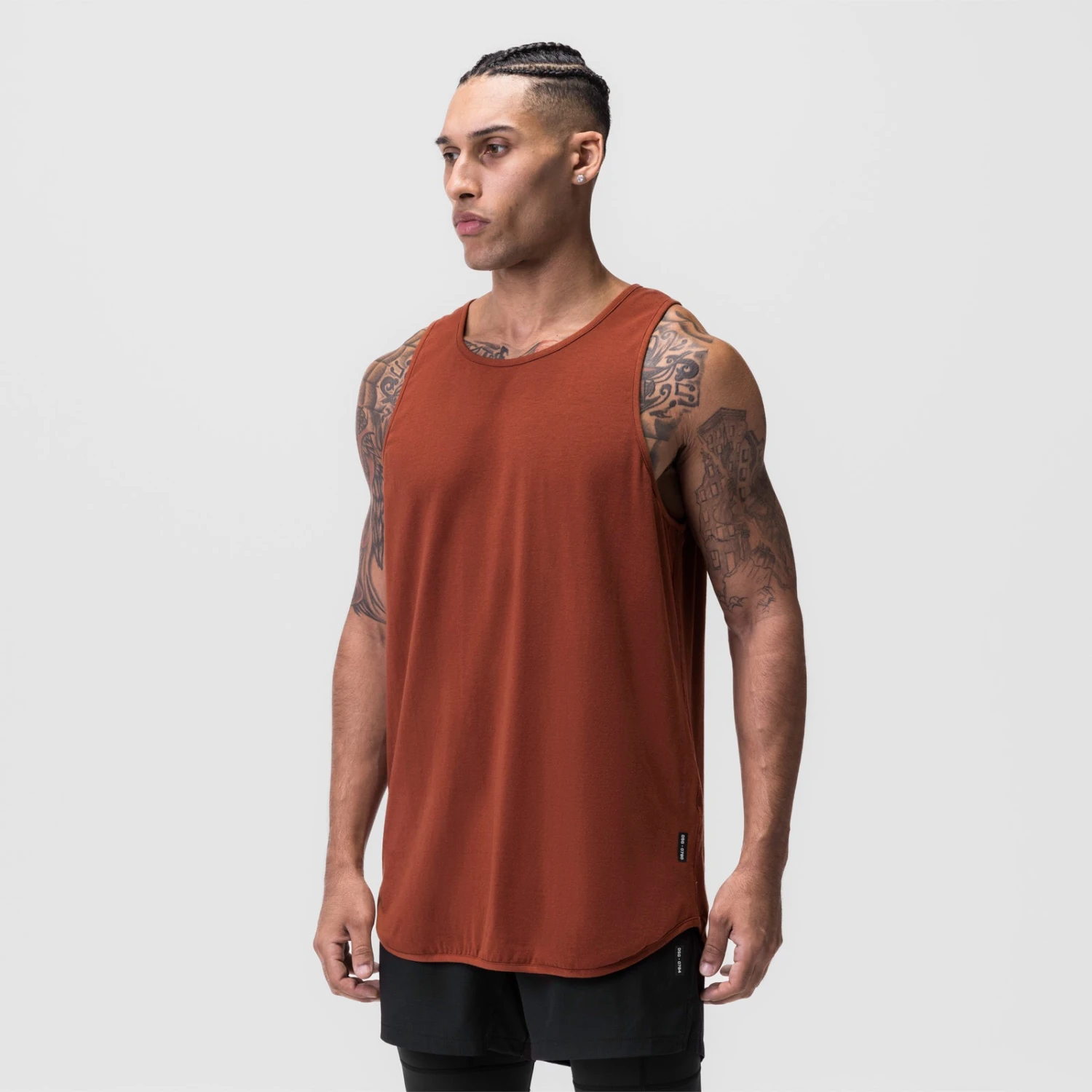 0780. Supima® Extended Tank Top - Brick 4 0780. Supima® Extended Tank Top - Brick - Image 2