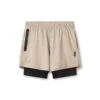 0784. Ultralite™ 6" Liner Short - Beige/Black -Fashion Shop 0784Shorts Beige