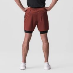 0784. Ultralite™ 6" Liner Short - Brick/Black -Fashion Shop 0784 BRICK LinerShort 1 1 b7738628 faed 4cb2 b794 ff557e6092ad