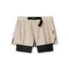 0786. Ripstop 3" Belt Pack Short - Beige/Black