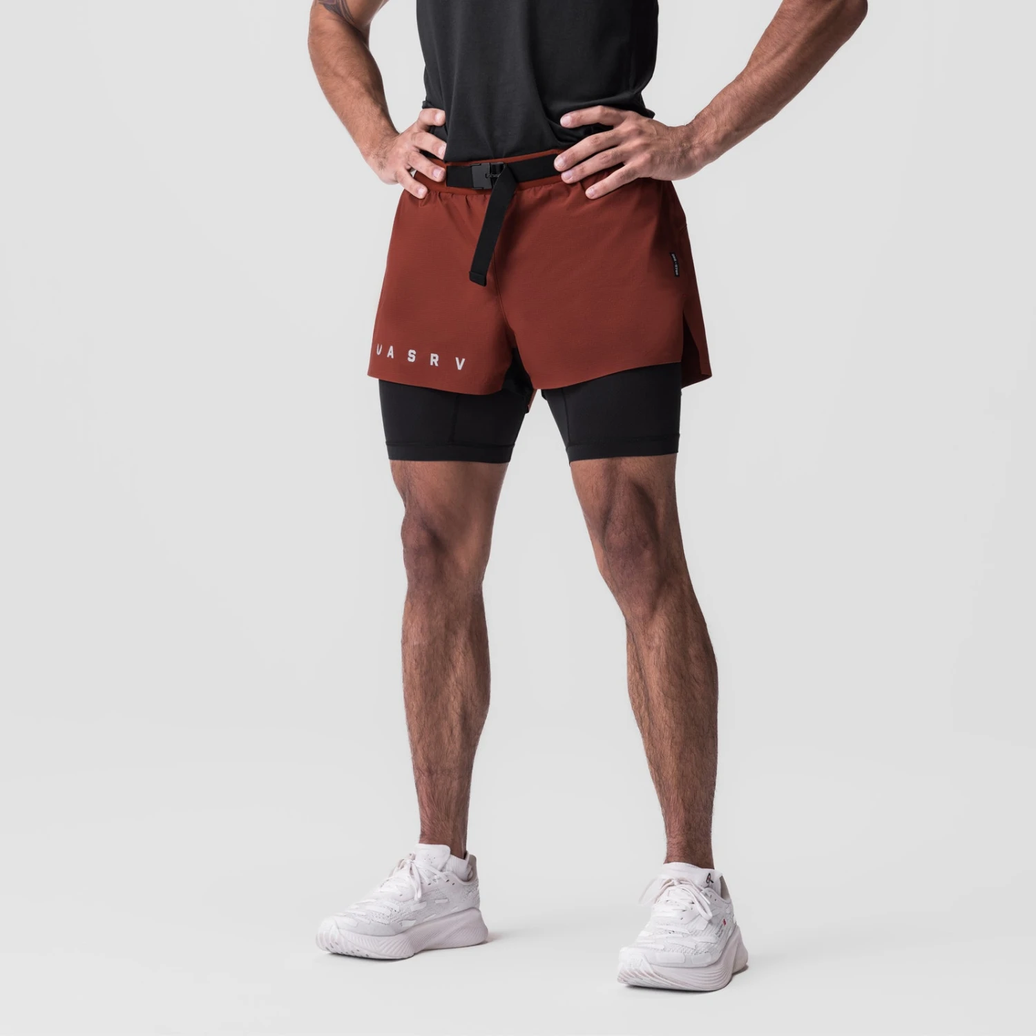 0786. Ripstop 3" Belt Pack Short - Brick/Black 5 0786. Ripstop 3" Belt Pack Short - Brick/Black - Image 3