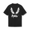 0797. Tech Essential™ Relaxed Tee - Black "Brush Wings/ASRV"