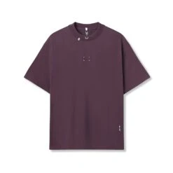 0797. Tech Essential™ Relaxed Tee - Deep Purple "Space Bracket"
