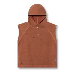 0799. Tech Essential™ Cutoff Hoodie - Faded Rust