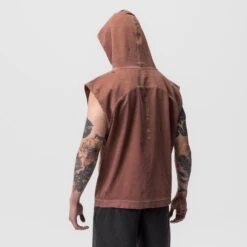 0799. Tech Essential™ Cutoff Hoodie - Faded Brick -Fashion Shop 0799 FadedBrick CutoffHoodie 1