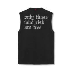 0807. Tech Essential™ Relaxed Cutoff - Black/White "OTWR" -Fashion Shop 0807Cutoff BW Back