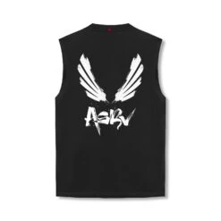 0807. Tech Essential™ Relaxed Cutoff - Black "Brush Wings/ASRV"