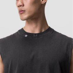 0807. Tech Essential™ Relaxed Cutoff - Faded Grey -Fashion Shop 0807 FadedGrey Cutoff 3