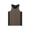 0809. Supima® Mesh Panel Training Singlet - Deep Taupe -Fashion Shop 0809 DeepTaupe