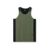 0809. Supima® Mesh Panel Training Singlet - Olive