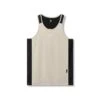 0809. Supima® Mesh Panel Training Singlet - Sand Smoke -Fashion Shop 0809 SandSmoke