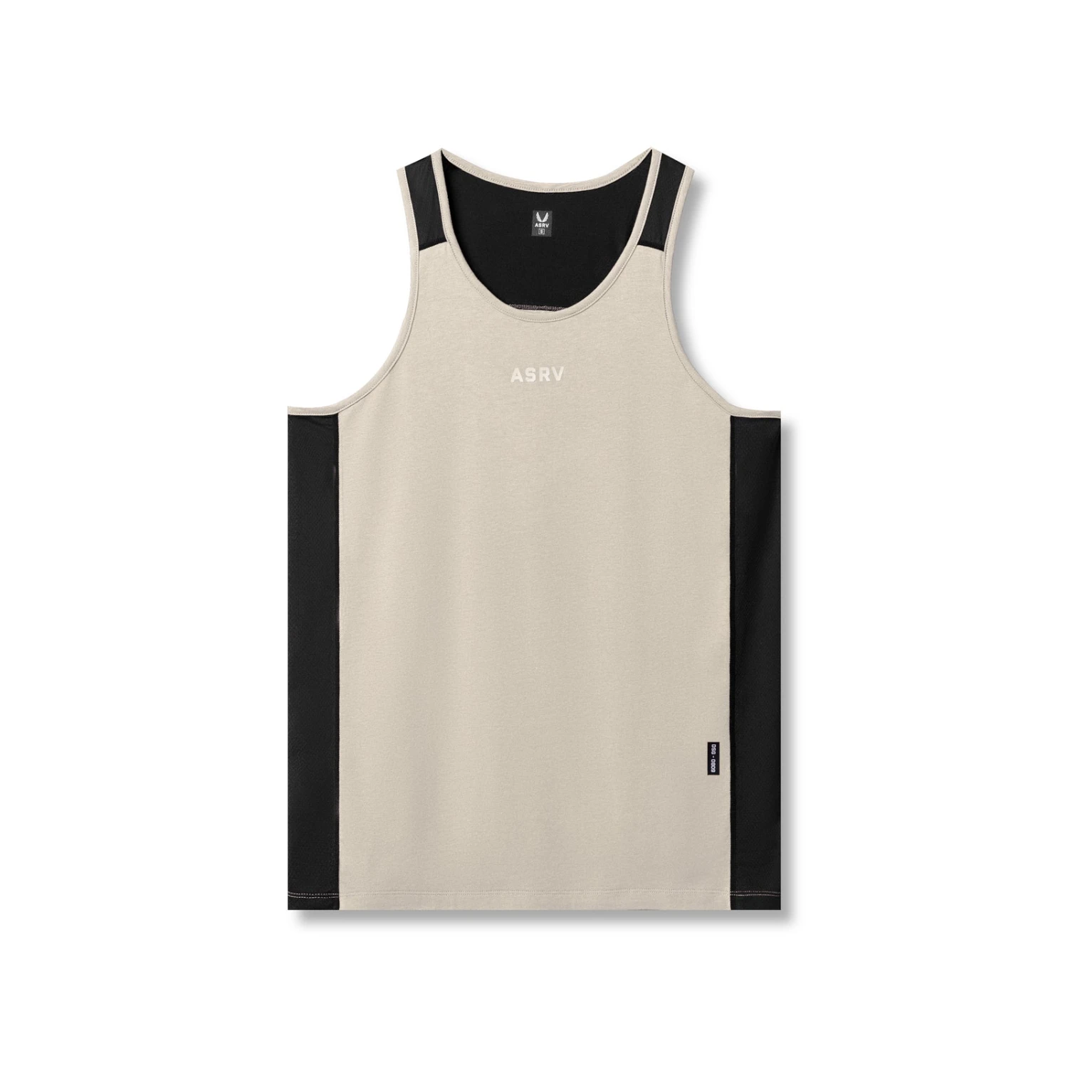 0809. Supima® Mesh Panel Training Singlet - Sand Smoke 3 0809. Supima® Mesh Panel Training Singlet - Sand Smoke