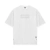 0822. AeroSilver® Oversized Tee - White "Box Logo"