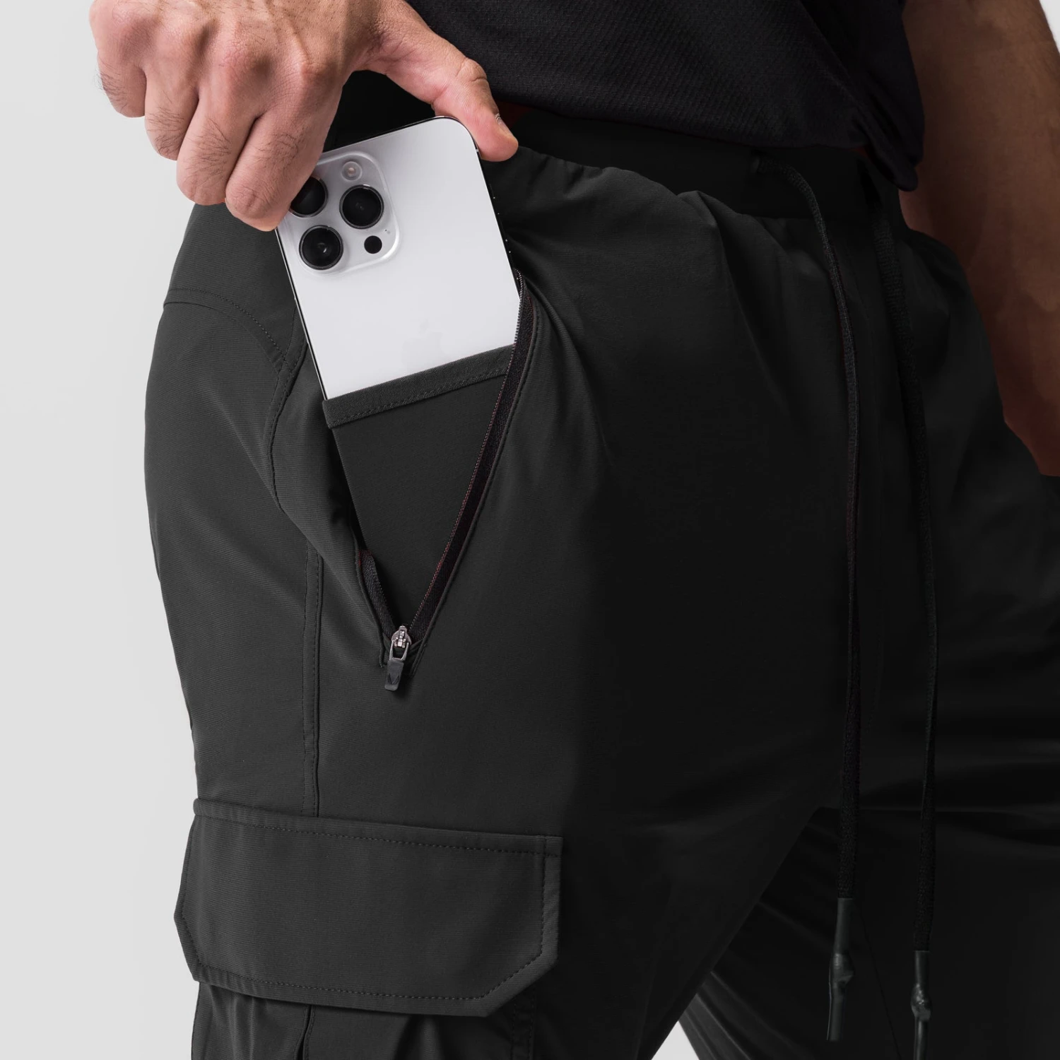 0825. Tetra-Lite® Cargo High Rib Jogger - Black 8 0825. Tetra-Lite® Cargo High Rib Jogger - Black - Image 6