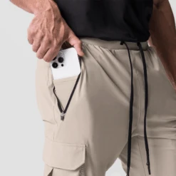 0825. Tetra-Lite® Cargo High Rib Jogger - Beige -Fashion Shop 0825 Beige HiRibCargoJogger 3