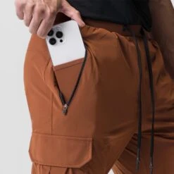 0825. Tetra-Lite® Cargo High Rib Jogger - Rust -Fashion Shop 0825 Rust0825 Beige HiRibCargoJogger 3