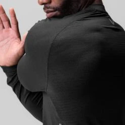 0832. 3D-Lite® 2.0 Fitted Long Sleeve - Black "OTWR" -Fashion Shop 0832 BLACK FittedL S 2