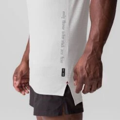 0835. 3D-Lite® 2.0 Drop Hem Tank - White "OTWR" -Fashion Shop 0835 WHITE DropHemTank 2