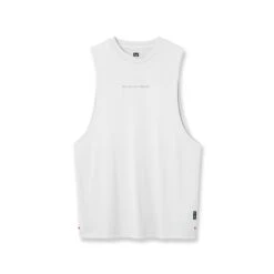 0837. 3D-Lite® 2.0 Lycra® Muscle Tank - White "RP" -Fashion Shop 0837 White