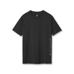 0839. 3D-Lite® 2.0 Lycra® Fitted Tee - Black "OTWR" -Fashion Shop 0839 Black