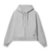 0843. Tech Essential™ Distressed Full Zip Hoodie - Heather Grey -Fashion Shop 0843Hoodie HeatherGrey