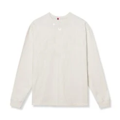 0851. Tech Essential™ Relaxed Long Sleeve - Stone/White "OTWR" -Fashion Shop 0851Shirts SW Front