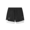 0865. Tetra-Lite® 5" Liner Short - Black "Cyber"/White