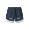 0865. Tetra-Lite® 5" Liner Short - Navy "Bracket"/White -Fashion Shop 0865 Navy Brackets