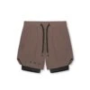 0866. Tetra-Lite® 7" Liner Short - Deep Taupe "ASRV"/Black -Fashion Shop 0866Shorts DeepTaupe