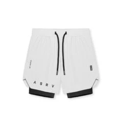 0866. Tetra-Lite® 7" Liner Short - White "ASRV"/Black