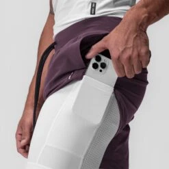 0866. Tetra-Lite® 7" Liner Short - Deep Purple "Cyber"/White 12 0866. Tetra-Lite® 7" Liner Short - Deep Purple "Cyber"/White -Fashion Shop 0866 DeepPurple Cyber TetraLite 1