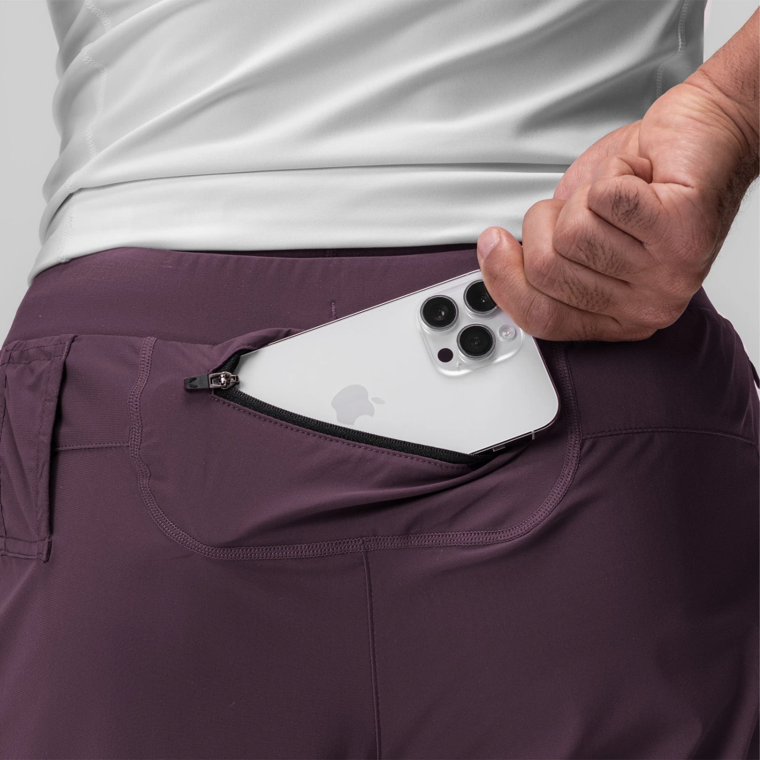 0866. Tetra-Lite® 7" Liner Short - Deep Purple "Cyber"/White 7 0866. Tetra-Lite® 7" Liner Short - Deep Purple "Cyber"/White - Image 5