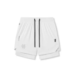 0866. Tetra-Lite® 7" Liner Short - White "Cyber"/White