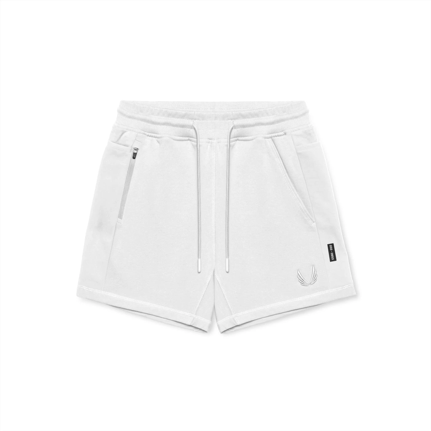 0867. Tech-Terry™ Sidelock Sweat Short - White 3 0867. Tech-Terry™ Sidelock Sweat Short - White