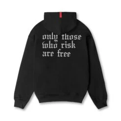 0874. Tech-Terry™ Zip Pocket Hoodie - Black/White "OTWR"