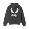 0874. Tech-Terry™ Zip Pocket Hoodie - Space Grey/White "Brush Wings/ASRV"