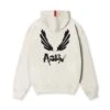 0874. Tech-Terry™ Zip Pocket Hoodie - Stone "Brush Wings/ASRV"